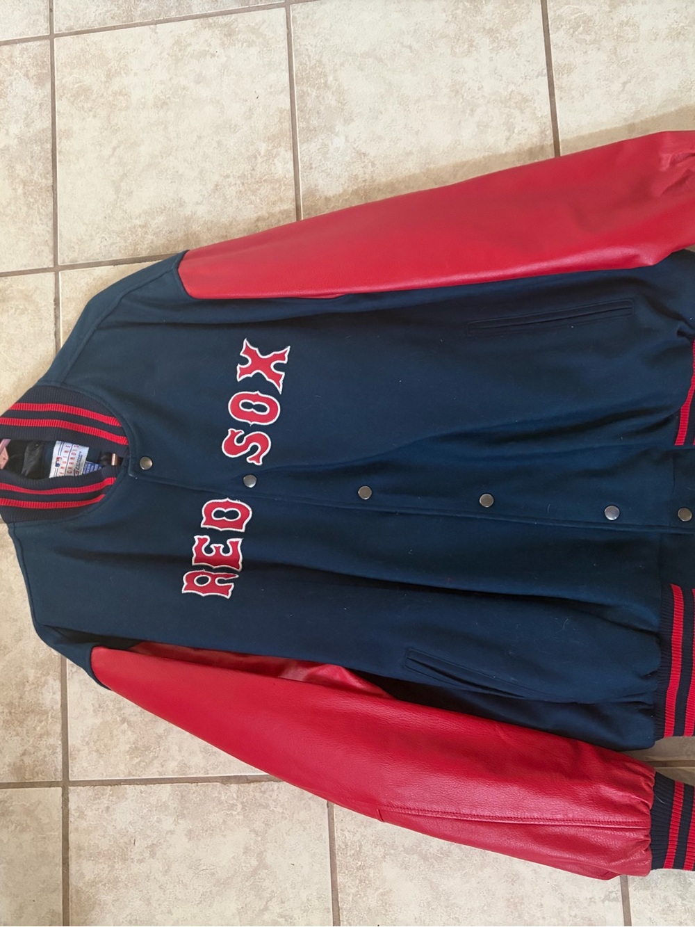 men’s red sox varsity jacket